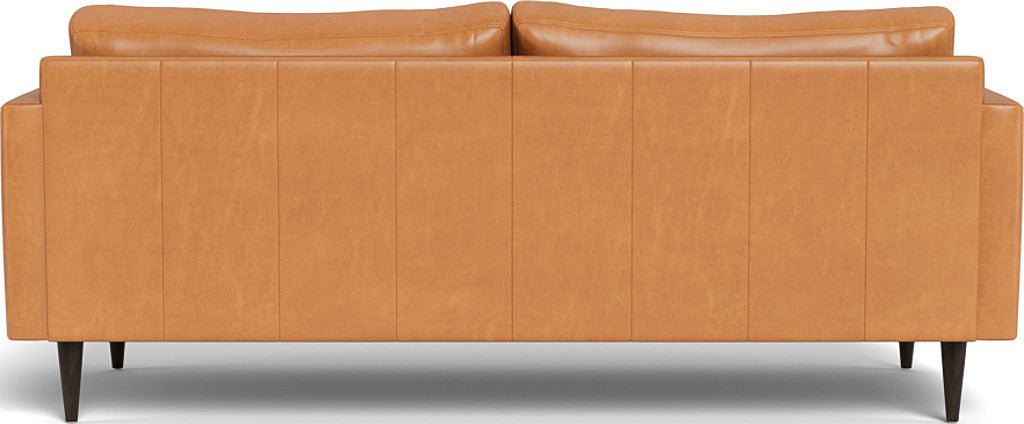 Wallace 85" Leather Untufted Sofa - Hudson Lager
