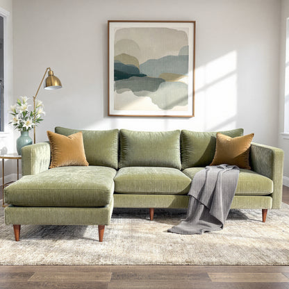 Wallace 98" Untufted Reversible Chaise Sofa - Amigo II Garden