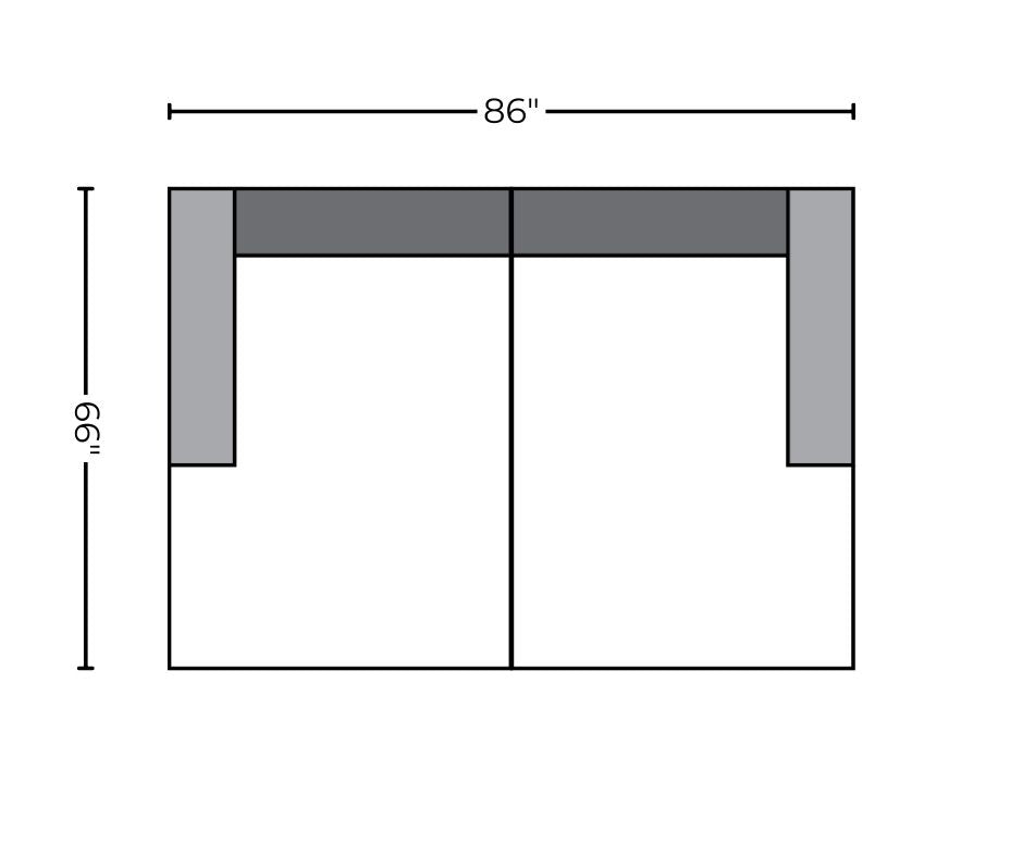 Mesa 86" Double Chaise - Peyton Slate