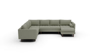 Ladybird 133" Corner Sectionals w. Right Chaise - Amigo II Sage