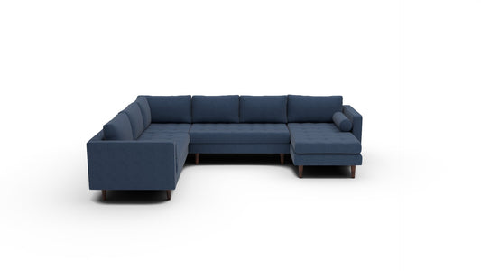 Ladybird 133" Corner Sectionals w. Right Chaise - Wiley Ink