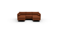 Ladybird 102" Double Chaise with Armless Chair - Bellatrix Terracotta