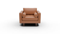 Ladybird 42" Leather Arm Chair - Tribeca Chestnut