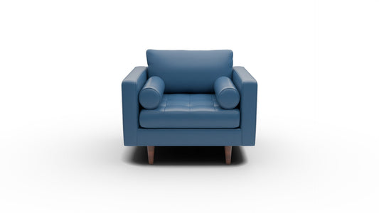 Ladybird 42" Leather Arm Chair - Tribeca Cobalt