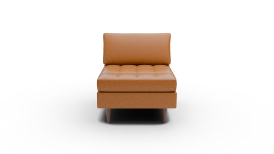 Ladybird Leather Armless Chair - Clive Cinnamon