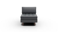 Ladybird Leather Armless Chair - Tribeca Black