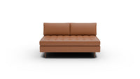 Ladybird Leather Armless Loveseat - Tribeca Chestnut