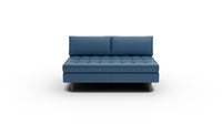 Ladybird Leather Armless Loveseat - Tribeca Cobalt