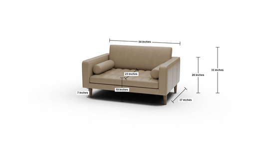 Ladybird 54" Leather Chair and A Half - Tribeca Chestnut