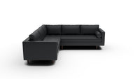 Ladybird 103" Leather Corner Sectional - Tribeca Black