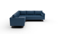 Ladybird 103" Leather Corner Sectional - Tribeca Cobalt