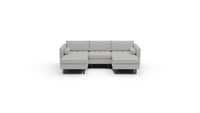 Ladybird 102" Leather Double Chaise with Armless Chair - Tribeca Chelsea