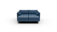 Ladybird 72" Leather Double Chaise - Tribeca Cobalt