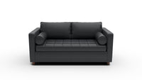 Ladybird 72" Leather Full Sleeper Loveseat - Tribeca Black