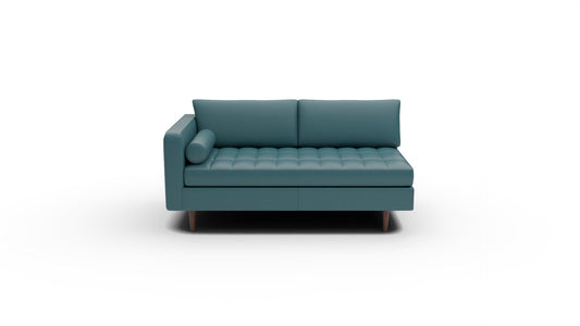 Ladybird Leather Laf Condo Sofa - Tribeca Lagoon