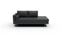 Ladybird 82" Leather LAF Stand Alone Chaise - Tribeca Black