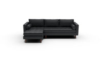 Ladybird 102" Leather Left Chaise Sectional - Tribeca Black