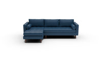 Ladybird 102" Leather Left Chaise Sectional - Tribeca Cobalt