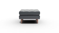 Ladybird Leather Ottoman - Tribeca Black