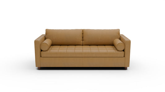 Ladybird 88" Leather Queen Sleeper - Sonoma Camel