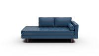 Ladybird 82" Leather RAF Stand Alone Chaise - Tribeca Cobalt