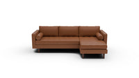 Ladybird 104" Leather Reversible Sofa Chaise - Tribeca Chestnut