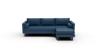 Ladybird 102" Leather Right Chaise Sectional - Tribeca Cobalt