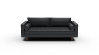 Ladybird 88" Leather Sofa - Tribeca Black
