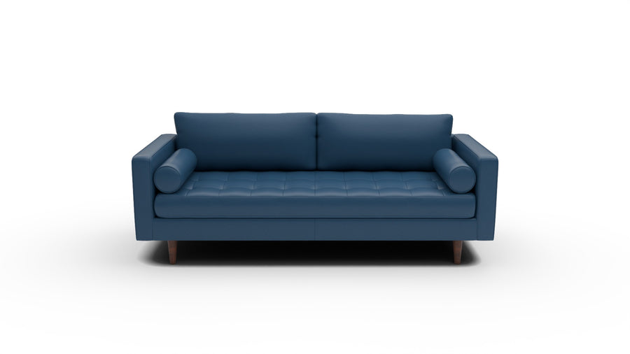 Ladybird 88" Leather Sofa - Tribeca Cobalt