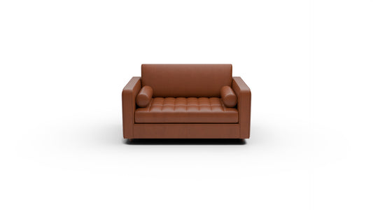 Ladybird 54" Leather Twin Sleeper Chair - Ever-Last Leverage