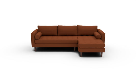 Ladybird 102" Right Chaise Sectional - Bellatrix Terracotta