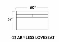 Ladybird Armless Loveseat -