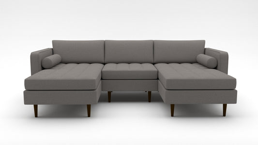 Ladybird 102" Double Chaise with Armless Chair -