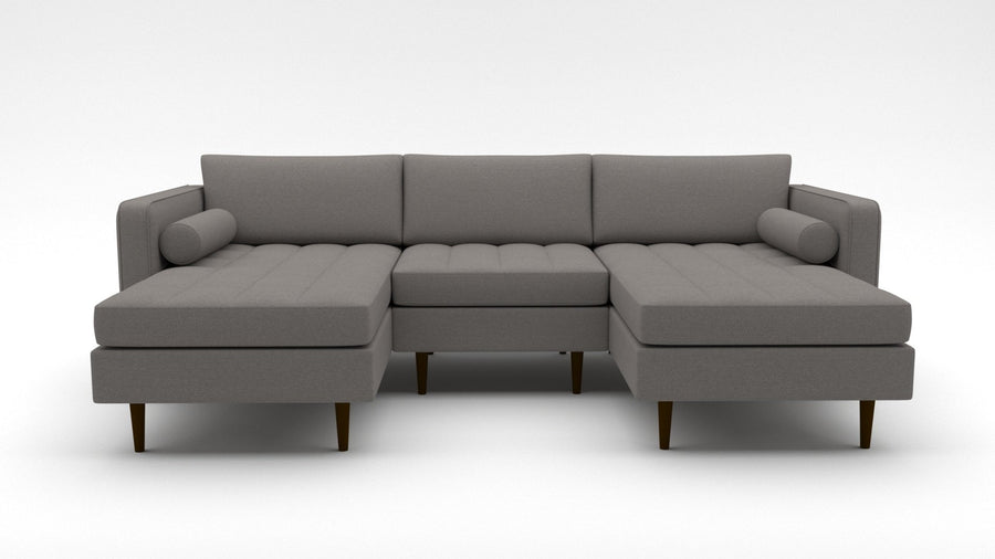 Ladybird 102" Double Chaise with Armless Chair -