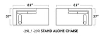 Ladybird 82" LAF Stand Alone Chaise -