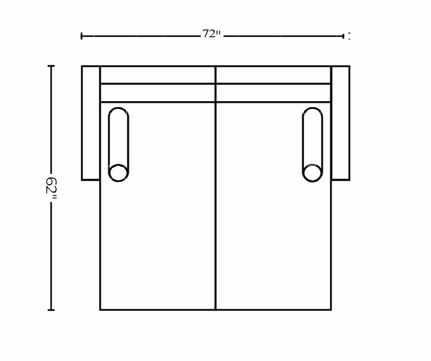 Ladybird 72" Leather Double Chaise - Hudson Lager