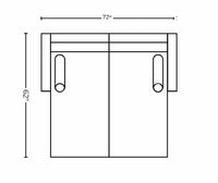 Ladybird 72" Leather Double Chaise - Hudson Lager