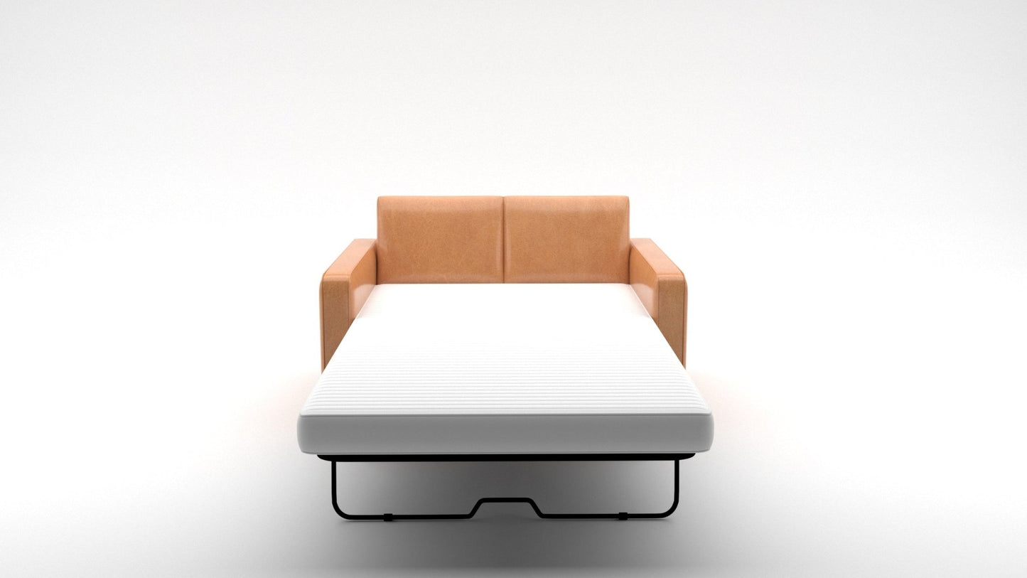 Ladybird 54" Leather Twin Sleeper Chair -