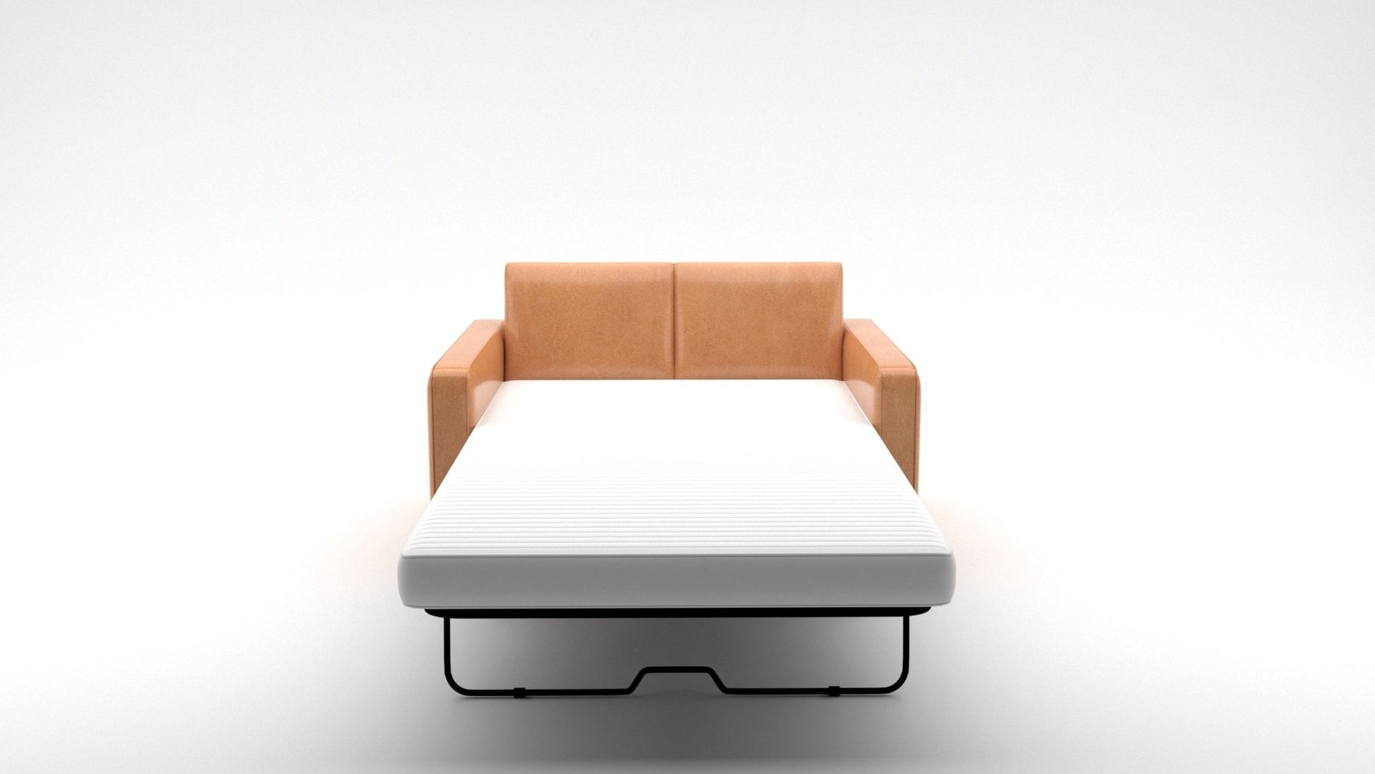 Ladybird 54" Leather Twin Sleeper Chair -