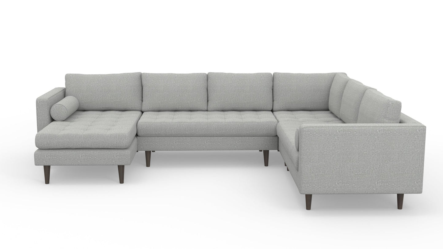 Ladybird 133" Corner Sectional with Left Chaise - Nepal Pebble