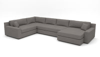 Lago Vista 182" Corner Sectional With Right Chaise - Peyton Slate