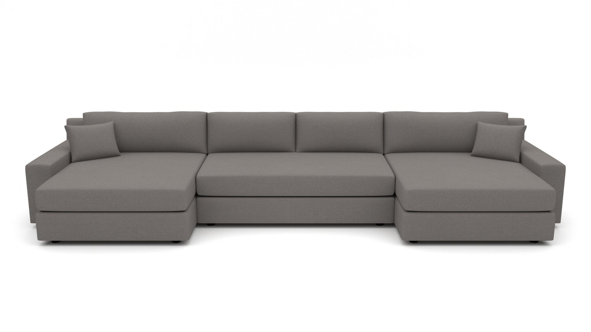 Lago Vista 192" Double Chaise With Armless Sofa - Peyton Slate