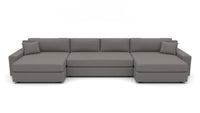 Lago Vista 192" Double Chaise With Armless Sofa - Peyton Slate