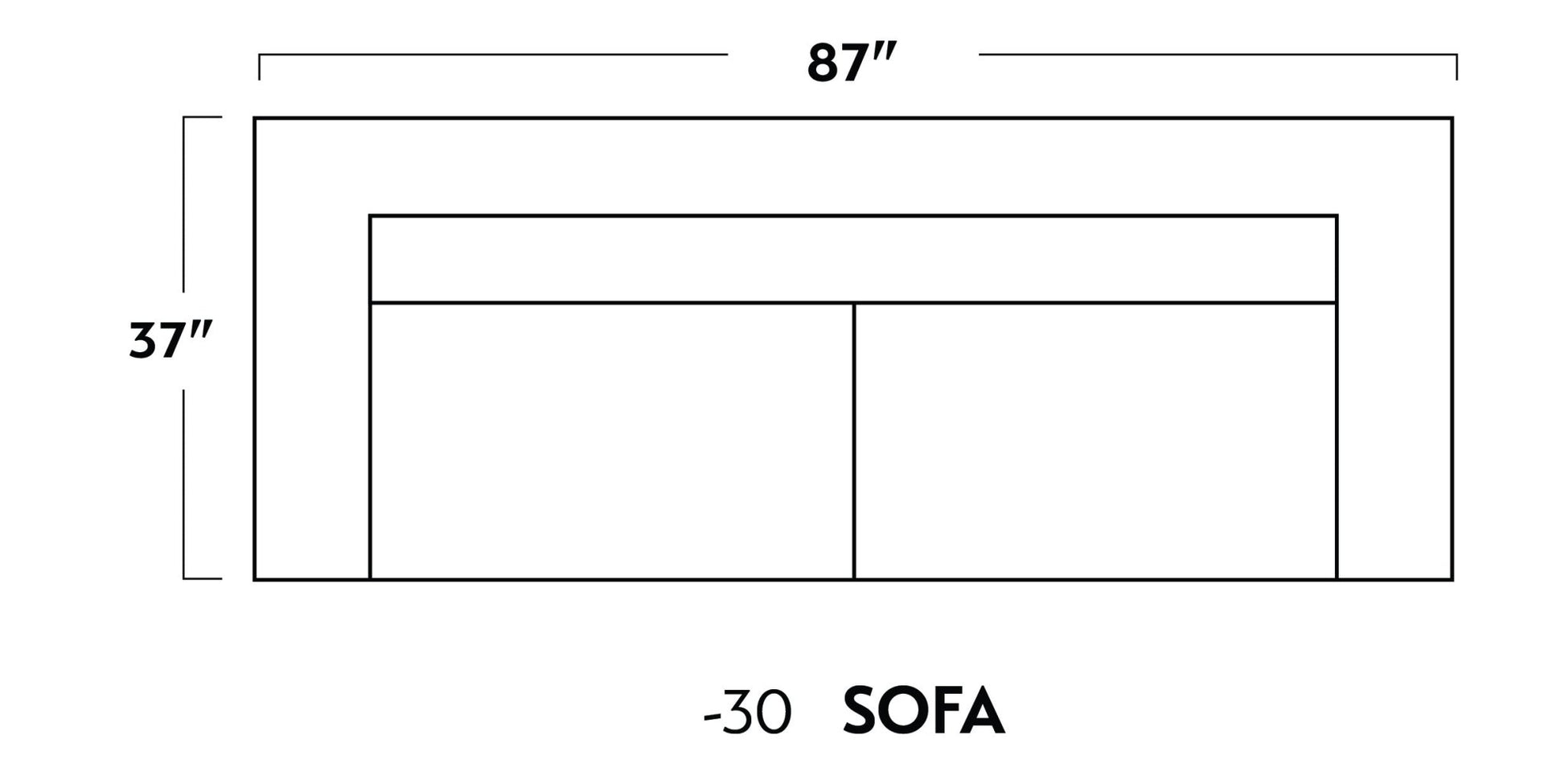 Lamar 87" Leather Sofa -