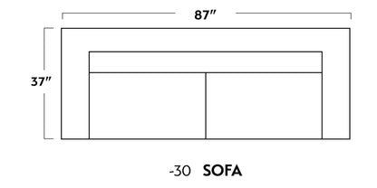 Lamar 87" Leather Sofa -