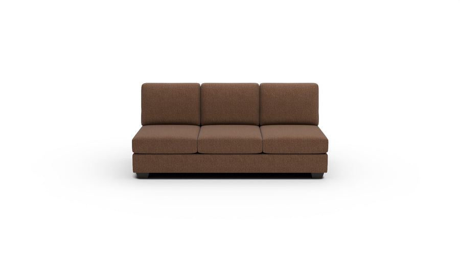 Manor Armless Sofa - Ravina Chocolate