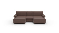 Manor 121" Double Chaise With Armless Chair - Amigo II Dusk