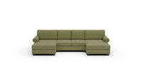 Manor 149" Double Chaise With Armless Loveseat - Elliot Celadon