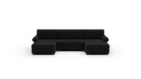 Manor 149" Double Chaise With Armless Loveseat - Superb Gunmetal