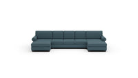 Manor 178" Double Chaise With Armless Sofa - Sorrento Ocean